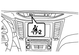 Front passengers warning light