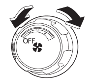 The fan operates only when the ignition switch is turned to the ON position.