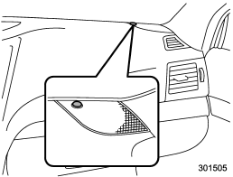 The sensor is on the instrument panel as shown in the illustration.