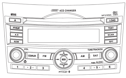 The audio set will operate only when the ignition switch is in the Acc or ON