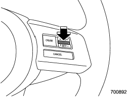 3. Press the RES/SET switch to the SET side and release it. Then release