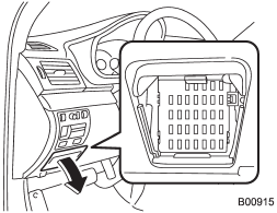 One is located under the instrument panel behind the fuse box cover on the drivers