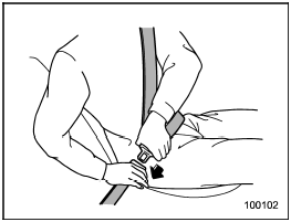 3. Insert the tongue plate into the buckle