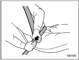 Unfastening the seatbelt