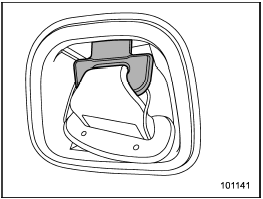 2. Allow the retractor to roll up the belt.