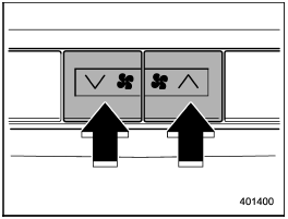 Fan speed control button