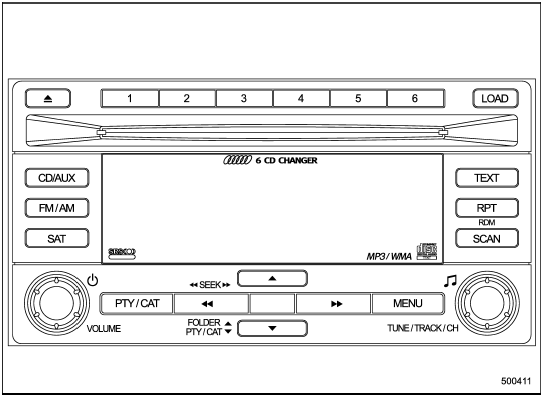 Type B audio set (if equipped)