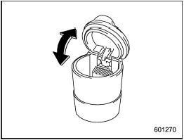 The portable ashtray can be installed in