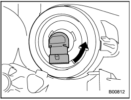 3. Remove the bulb from the headlight