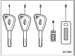 1) Master key (Black)