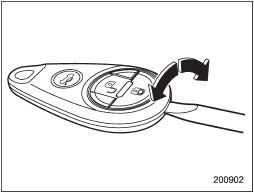 1. Open the transmitter case using a flathead screwdriver.