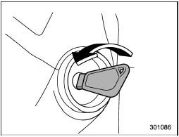 The key can be turned from Acc to LOCK only when the select lever is in the P position.