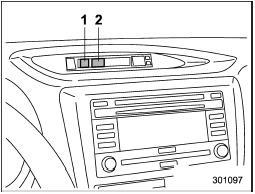 1) Outside temperature indicator