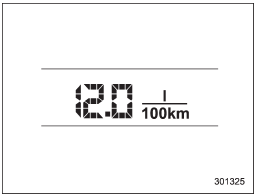 This indication shows the rate of fuel consumption at the present moment.