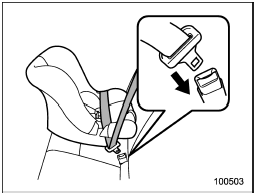 1. Place the child restraint system in the rear seating position.