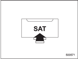 Push the SAT button when the radio is off to turn on the radio.