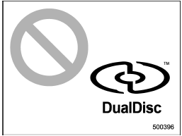  You cannot use a DualDisc in the CD player. If you insert a DualDisc into the player, the disc may not come out again, possibly causing the player to malfunction.