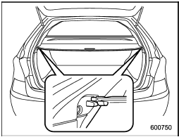 To extend the cover, pull the end of the cover out of the housing, then insert its hooks into the catches as shown. To rewind it, unhook it from the catches and it will rewind automatically. You should hold on to the cover and guide it back into the cover housing while it is rewinding.