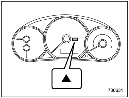 When Intelligent (I) mode is selected, a shift-up indicator  on the