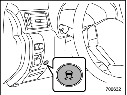 When the switch is pressed briefly or for more than approximately 3 seconds during engine operation, the mode of the Vehicle Dynamics Control System will be changed.