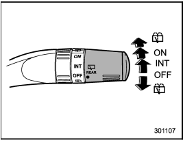 : Washer (accompanied by wiper