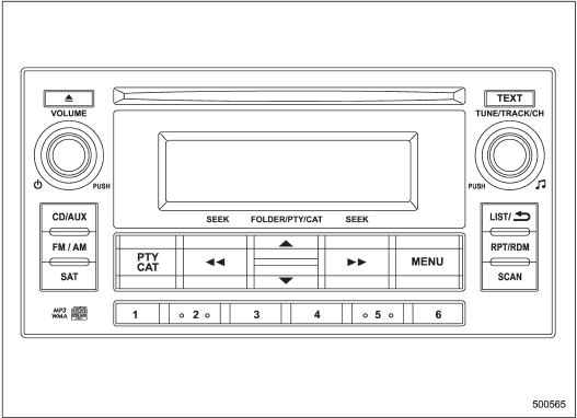 The audio set will operate only when the ignition switch is in the Acc or ON position.