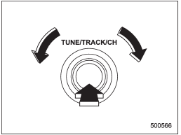 Each brief press of the sound control dial changes the control modes in the following sequence.