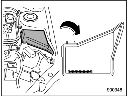 The spare fuses are stored in the main fuse box cover in the engine compartment.