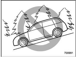 The Hill start assist system does not operate when the vehicle is facing downhill.
