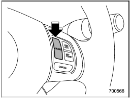 1. Push the CRUISE main switch button.