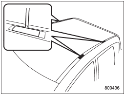 Each of the two roof moldings has two mounting points for crossbars. Each mounting point is fitted with a cover. Use a screwdriver to remove the covers. When installing the crossbars on the roof molding, follow the manufacturers instructions.