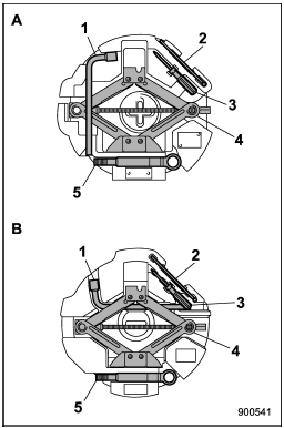 1) Wheel nut wrench