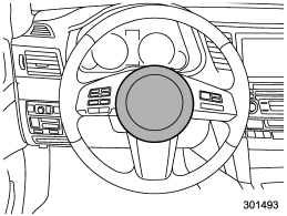 To sound the horn, push the horn pad.