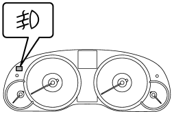 The indicator light located on the combination meter will illuminate when the