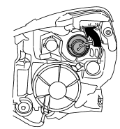 2. Turn the socket counterclockwise and pull it out.