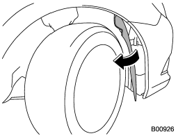 4. Pull off the fender lining.