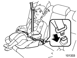 1. Place the booster seat in the rear seating position and sit the child on it.