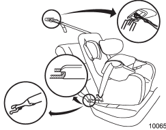 Your vehicle is equipped with four lower anchorages (bars) and three upper anchorages