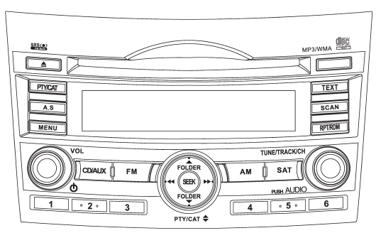 The audio set will operate only when the ignition switch is in the Acc or ON