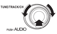 Each brief press of the TUNE/TRACK/ CH dial changes the control modes in the