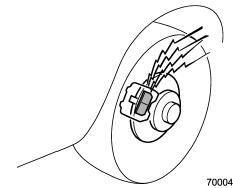 The disc brake pad wear warning indicators on the disc brakes give a warning