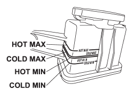 2. Check the fluid level of the reservoir tank. When the fluid is hot after the