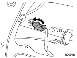 3. Turn the bulb socket counterclockwise and remove it.