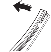 1. Pull out the end of the blade rubber assembly to unlock it from the plastic