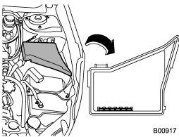 The spare fuses are stored in the main fuse box cover in the engine compartment.