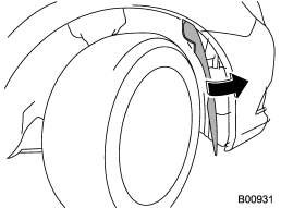 8. After replacing the bulb, reattach the fender lining.