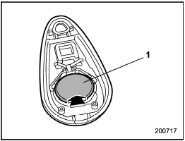 1) Negative (−) side facing up