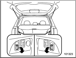 One-touch seatback folding lever (if equipped)