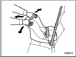 6. Push and pull the child restraint