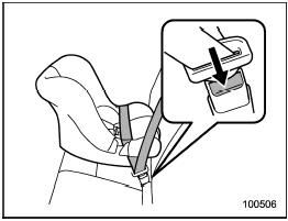 8. To remove the child restraint system,